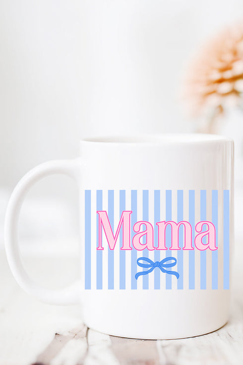 Mama Striped Ceramic Mug