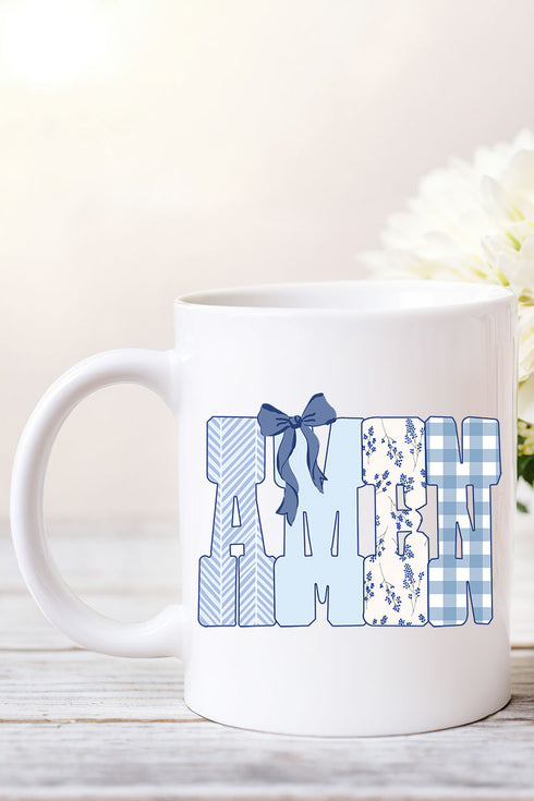 Sunday Blue Amen Ceramic Mug