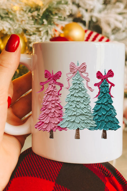 The Painted Trio Trees Ceramic Mug