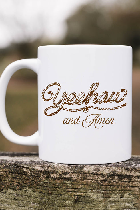Yeehaw & Amen Ceramic Mug