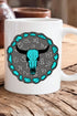 Turquoise Steer Stone Ceramic Mug