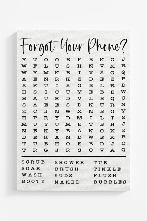 Forgot Your Phone Ready To Frame Canvas Print