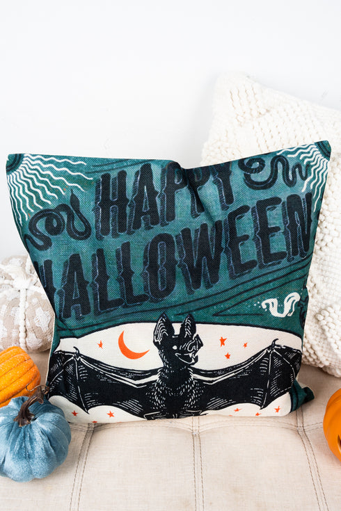 Happy Halloween Bat Decorative Pillow Cover