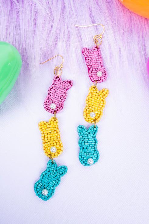 Peep This Multi-Color Seed Bead Earrings