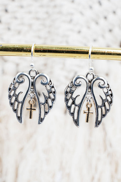 Flight of Faith Two-Tone Earrings