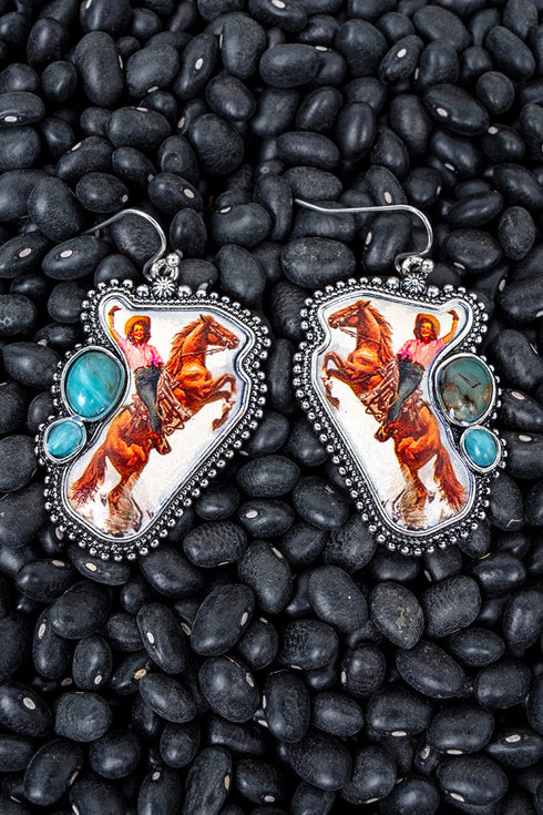 True Grit Cowgirl Silvertone Earrings