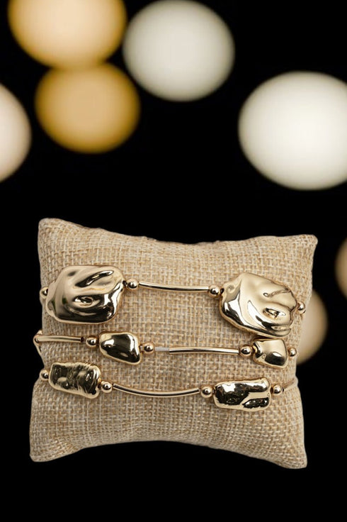Madison Mix Goldtone Beaded Bracelet Set