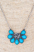 Turquoise Rosecrest Silvertone Necklace