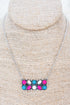 Multi-Color Rock Creek Trail Silvertone Necklace