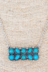Turquoise Rock Creek Trail Silvertone Necklace
