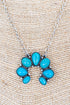 Turquoise Ashford Arch Silvertone Necklace
