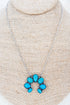 Turquoise Ashford Arch Silvertone Necklace