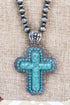 Turquoise Frontier Faith Silver Pearl Necklace