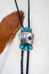 Turquoise Hold All The Cards Bolo Tie Necklace