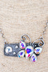 Iridescent Butterfly Belle Silvertone Necklace