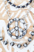 Howlite Pueblo Peace Layered Silver Pearl Necklace