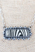 Black Striped Canyon Crush Silvertone Necklace