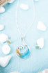 Costa Rica Shores Silvertone Necklace and Earring Set