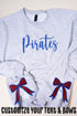 Ash You Design It Embroidered Side Bows Unisex NuBlend Crew Sweatshirt *Customize Your Text and Bows