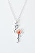 Kaia Coast Flamingo Orange & Silvertone Anklet