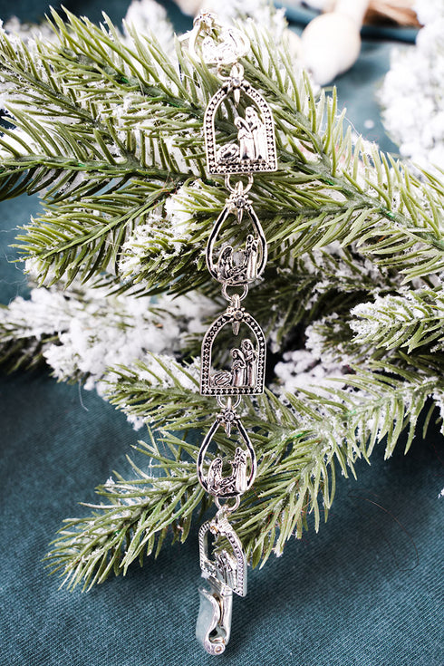 O Come Emmanuel Silvertone Magnetic Bracelet
