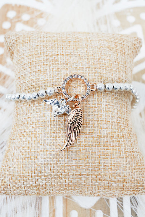 Angel's Embrace Two-Tone Beaded Bracelet