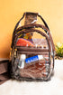 Brown Trimmed Clear Small Rylee Sling Bag