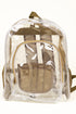 Katie Clear Backpack with Khaki Trim