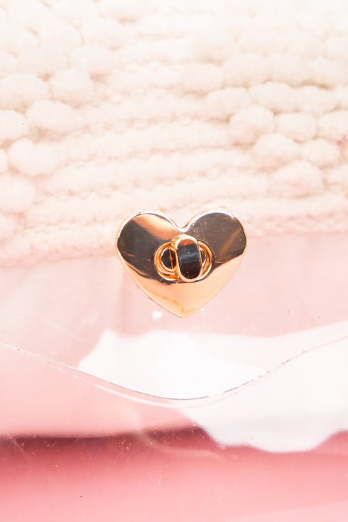 Heart Lock Clear Crossbody Bag