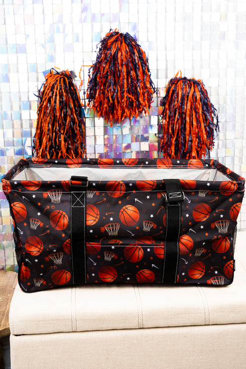 Shooting Hoops Collapsible Haul-It-All Basket with Mesh Pockets