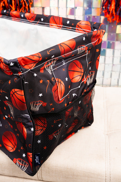 Shooting Hoops Collapsible Haul-It-All Basket with Mesh Pockets