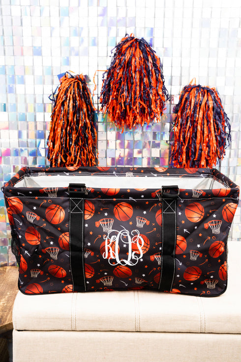 Shooting Hoops Collapsible Haul-It-All Basket with Mesh Pockets