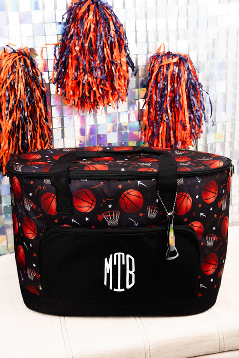 Shooting Hoops and Black Cooler Tote with Lid