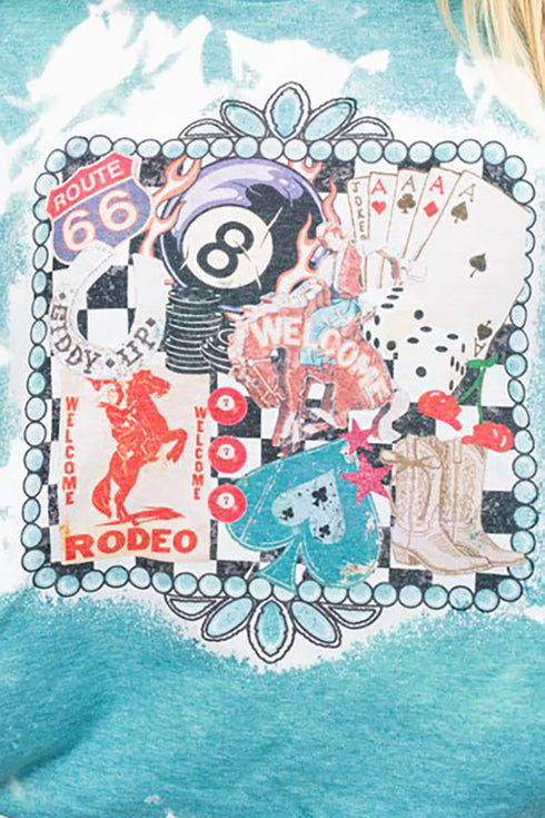 Bleached Welcome Rodeo Collage Softstyle Adult T-Shirt
