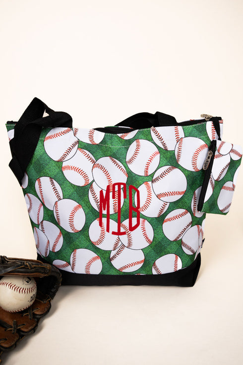 Bases Loaded with Black Trim Tote Bag