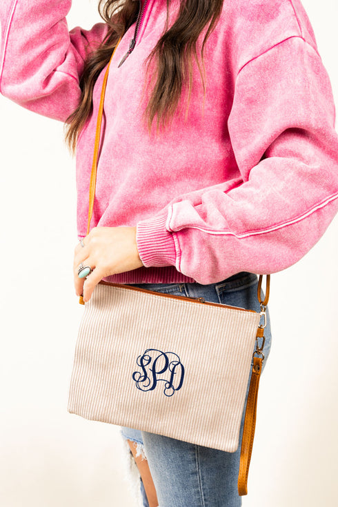 She's Unforgettable Crossbody Clutch, Beige