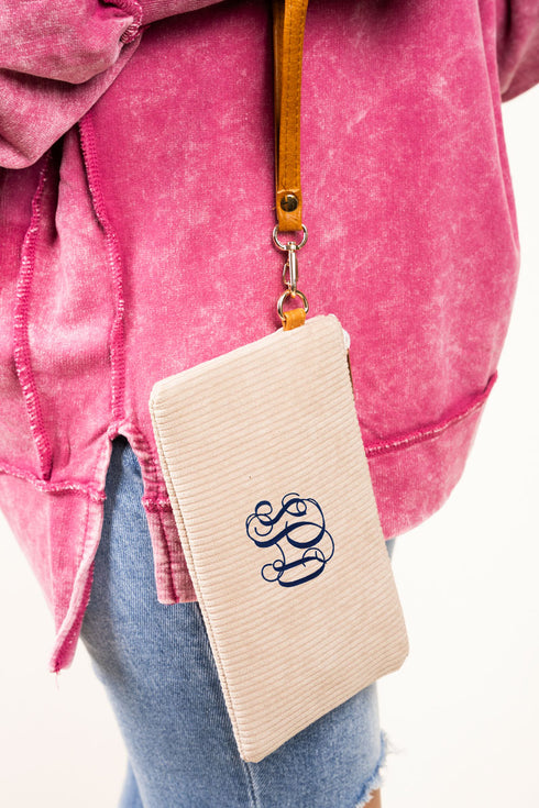 She's Unforgettable Wristlet Pouch, Beige