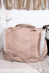 Aspen Adventure Sherpa Trimmed Beige Faux Suede Tote