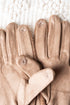 One Pair Stella Diamond Smart Touch Gloves, Taupe