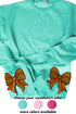 Fashion Colors Embroidered Side Bows Softball Bow NuBlend Sweatshirt *Customize Your Text