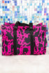 Hot Pink Milkin' It with Black Trim Large Organizer Tote
