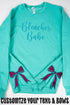 Cool Mint You Design It Embroidered Side Bows Unisex NuBlend Crew Sweatshirt *Customize Your Text and Bows