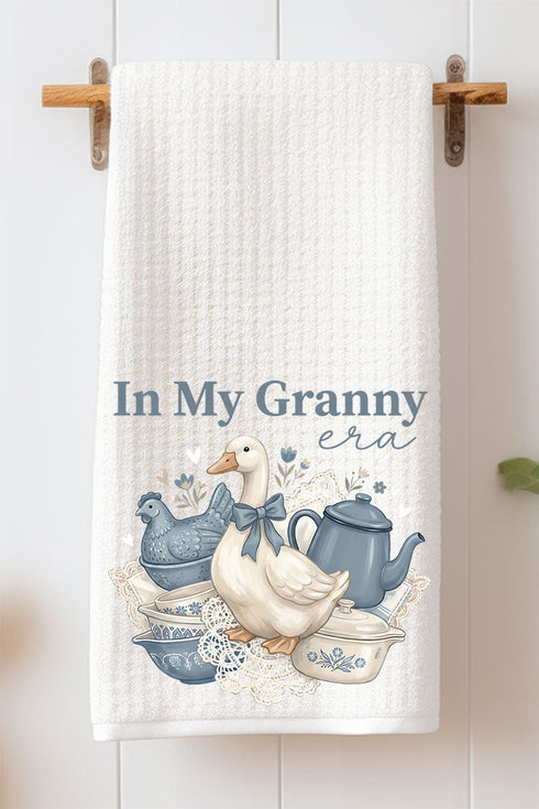 Cornflower Keepsake Waffle Kitchen Towel