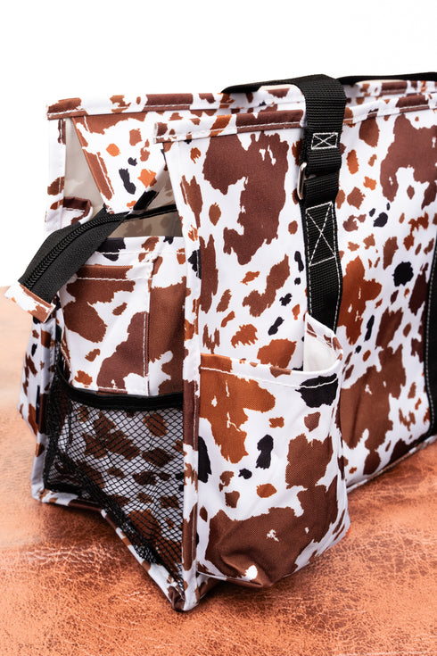 Caffe Moo-cha Utility Tote with Black Trim