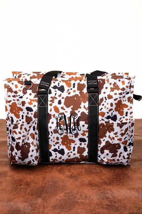 Caffe Moo-cha with Black Trim Large Organizer Tote