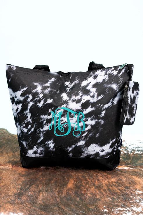 Cow-lifornia Dreaming with Black Trim Tote Bag