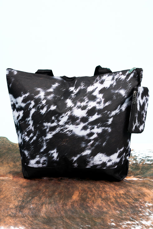 Cow-lifornia Dreaming with Black Trim Tote Bag