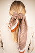 Garden Picnic Brown Square Satin Scarf