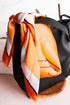 Garden Picnic Orange Square Satin Scarf