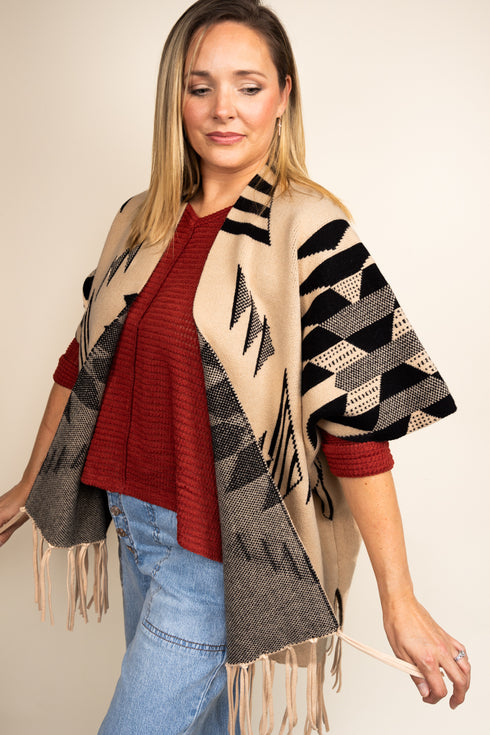 Anchorage Ruana, Beige